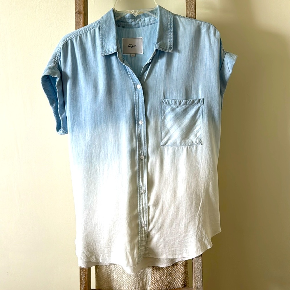 Rails Denim Soft Blouse Button Up - image 4